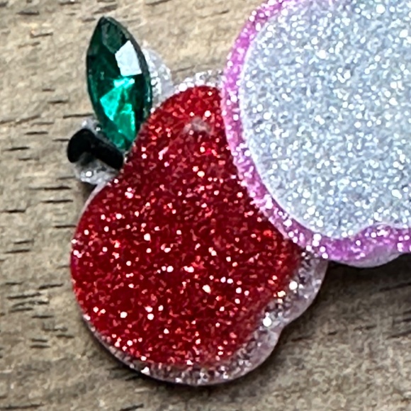 NEW Piper k Set of 2 Red/Silver Sweet Cherry Hair Clips - Picture 3 of 5